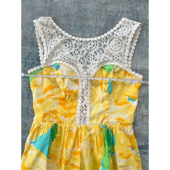 Lilly Pulitzer First Impressions Yellow White Reagan Sunglow Dress Size 2 - Picture 6 of 8